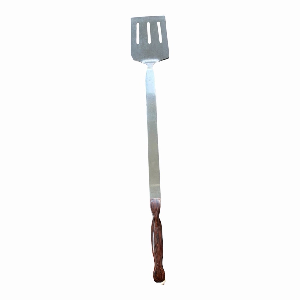 Vintage Cutco Stainless Steel Grilling BBQ Spatula 20.5" Classic Brown Handle